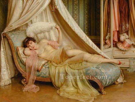 La Coquette lady Frederic Soulacroix Oil Paintings